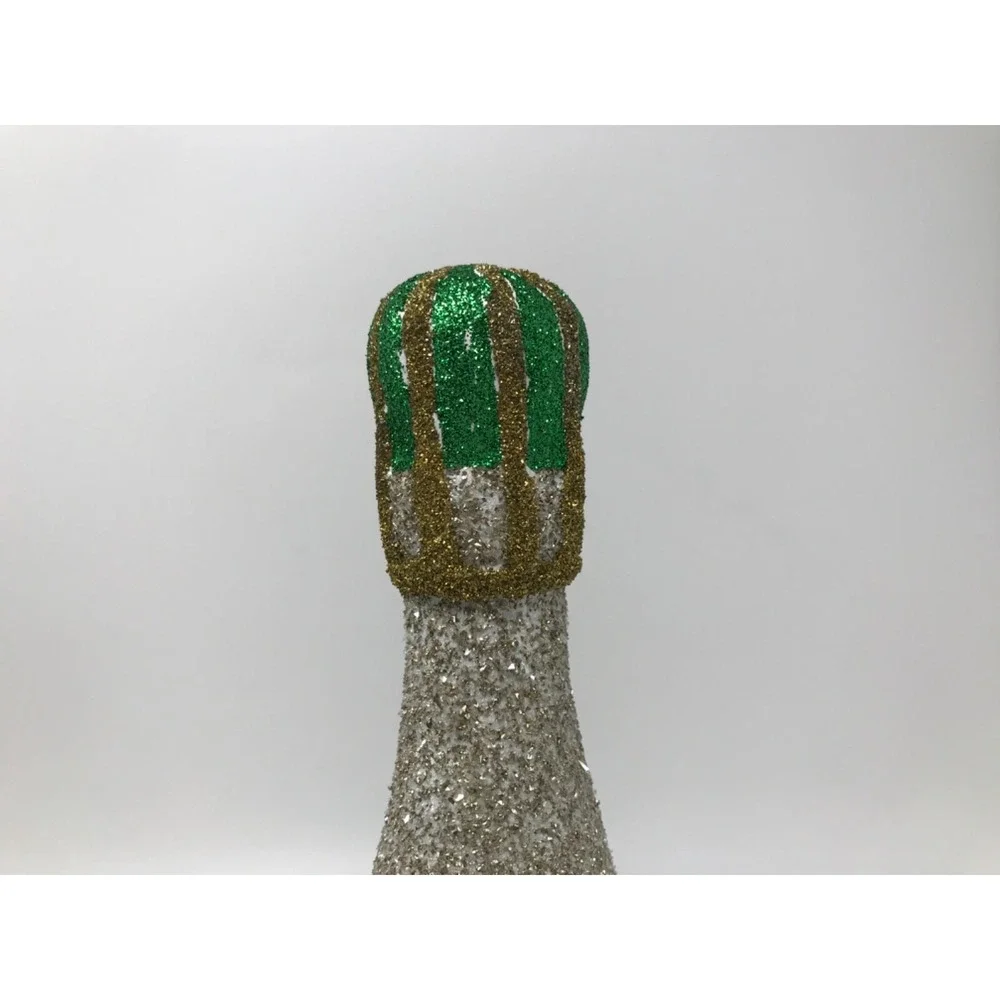Vaillancourt Folk Art Renaissance Glitter Grey Alcohol Bottle Decoration 2012